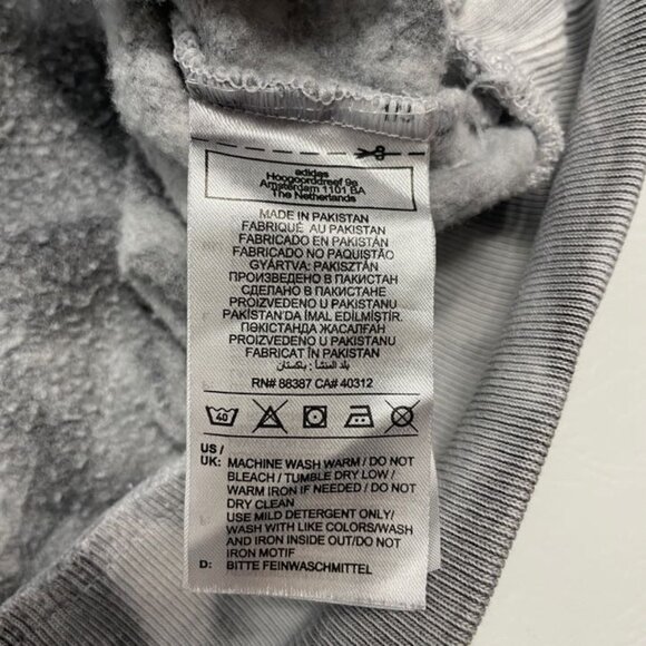 Adidas Hoodie Sweatshirt Mens Sz Large All Szn Fleece Washed Gray Tie Dye Pocket - Picture 11 of 15